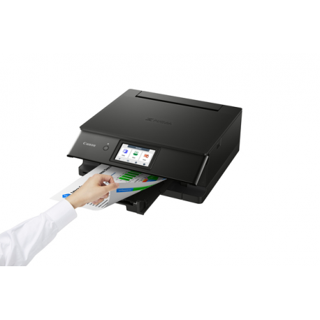 Canon PIXMA TS8750 - Multifunction printer - colour - ink-jet - Legal (216 x 356 mm) (original) - A4 / Legal (media) - up to 15 ipm (printing) - 200 sheets - USB 2.0, Wi-Fi(ac) - black - 6