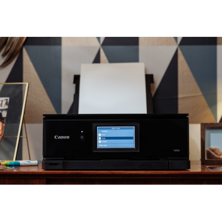 Canon PIXMA TS8750 - Multifunction printer - colour - ink-jet - Legal (216 x 356 mm) (original) - A4 / Legal (media) - up to 15 ipm (printing) - 200 sheets - USB 2.0, Wi-Fi(ac) - black - 8