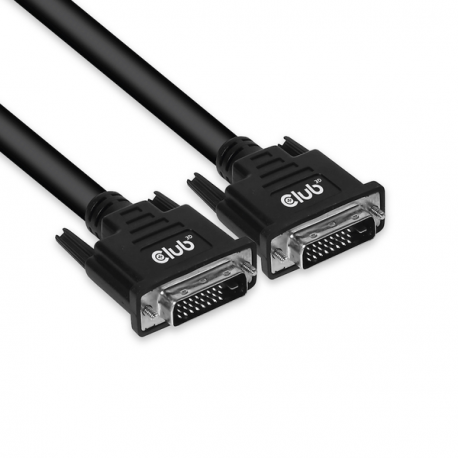 Club 3D - DVI cable - dual link - DVI-D (M) to DVI-D (M) - 10 m - thumbscrews, gold flashed contacts - 0