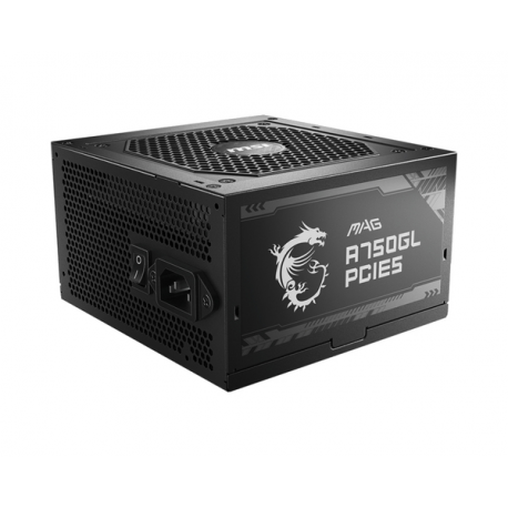 MSI MAG A750GL PCIE5 - Power supply (internal) - ATX12V 3.0 /  EPS12V - 80 PLUS Gold - AC 100-240 V - 750 Watt - active PFC - 0