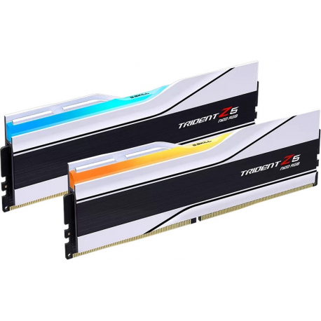G.Skill Trident Z5 Neo RGB - DDR5 - kit - 32 GB: 2 x 16 GB - DIMM 288-pin - 6400 MHz  /  PC5-51200 - CL32 - 1.4 V - unbuffered - on-die ECC - white - 0