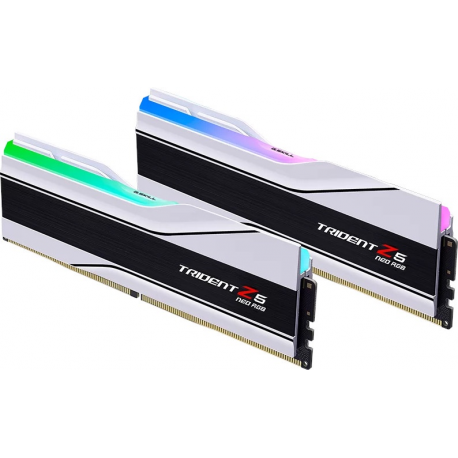 G.Skill Trident Z5 Neo RGB - DDR5 - kit - 32 GB: 2 x 16 GB - DIMM 288-pin - 6400 MHz  /  PC5-51200 - CL32 - 1.4 V - unbuffered - on-die ECC - white - 2