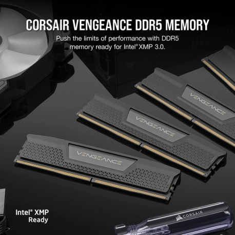CORSAIR Vengeance - DDR5 - kit - 128 GB: 4 x 32 GB - DIMM 288-pin - 5600 MHz / PC5-44800 - CL40 - 1.25 V - black - 3