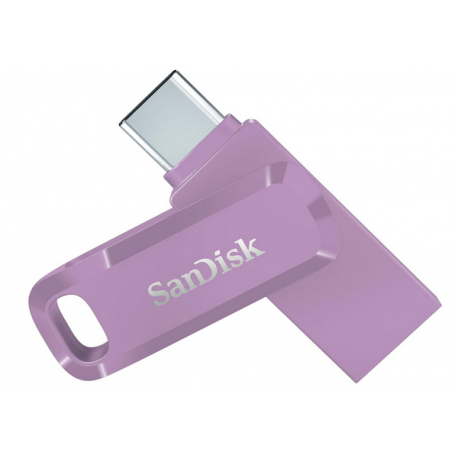 SanDisk Ultra Dual Drive Go - USB flash drive - 64 GB - USB 3.2 Gen 1  /  USB-C - lavender - 0