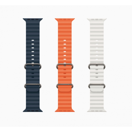 Apple Watch Ultra 2 - 49 mm - titanium - smart watch with Ocean band - fluoroelastomer - blue - wrist size: 130-200 mm - 64 GB - Wi-Fi, LTE, UWB, Bluetooth - 4G - 61.4 g - 4