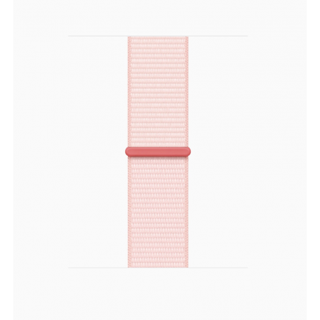 Apple Watch Series 9 (GPS) - 41 mm - pink aluminium - smart watch with sport loop - soft double-layer nylon - light pink - wrist size: 130-200 mm - 64 GB - Wi-Fi, UWB, Bluetooth - 31.9 g - 5