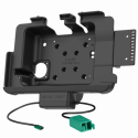 RAM GDS - Car charging holder - locking - 60 Watt - 3 A - 3 output connectors (2 x USB, Pogo) - for Zebra ET40, ET45