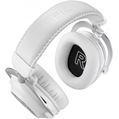Logitech PRO X - Gaming - headset - full size - LIGHTSPEED - wireless - noise isolating - white - 4