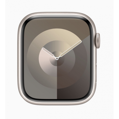Apple Watch Series 9 (GPS) - 45 mm - starlight aluminium - smart watch with sport band - fluoroelastomer - starlight - band size: S / M - 64 GB - Wi-Fi, UWB, Bluetooth - 38.7 g - 4
