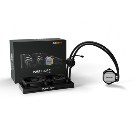 be quiet! Pure Loop 2 - Processor liquid cooling system  - Radiator Size:  240 mm - (for: LGA1155, LGA1150, LGA1151, AM4, LGA1200, LGA1700, AM5) - copper - 120 mm - black - 7