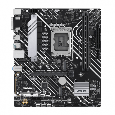 ASUS PRIME H610M-A-CSM - Motherboard - micro ATX - LGA1700 Socket - H610 Chipset - USB 3.2 Gen 1, USB 3.2 Gen 2 - Gigabit LAN - onboard graphics (CPU required) - HD Audio (8-channel) - 0