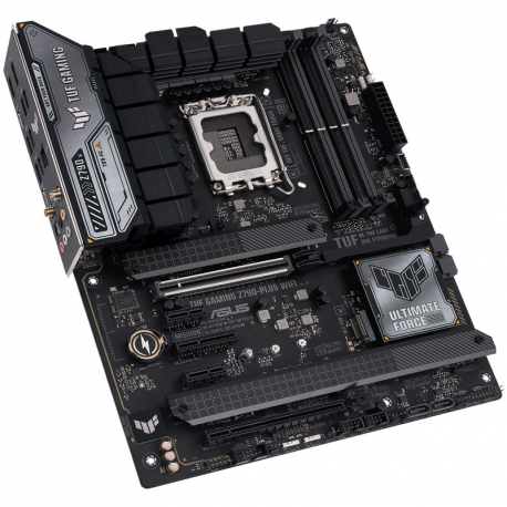 ASUS TUF GAMING Z790-PLUS WIFI - Motherboard - ATX - LGA1700 Socket - Z790 Chipset - USB 3.2 Gen 1, USB 3.2 Gen 2, USB-C 3.2 Gen2, USB-C 3.2 Gen 2x2 - 2.5 Gigabit LAN, Bluetooth, Wi-Fi - onboard graphics (CPU required) - HD Audio (8-channel) - 3