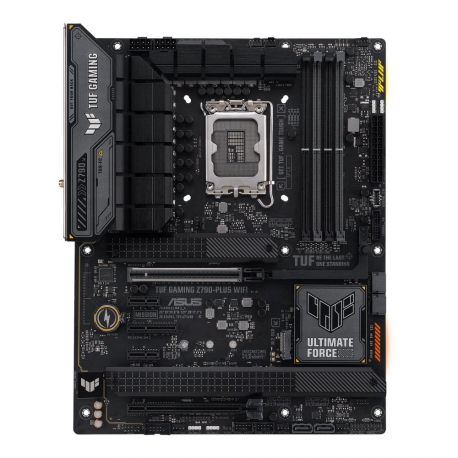 ASUS TUF GAMING Z790-PLUS WIFI - Motherboard - ATX - LGA1700 Socket - Z790 Chipset - USB 3.2 Gen 1, USB 3.2 Gen 2, USB-C 3.2 Gen2, USB-C 3.2 Gen 2x2 - 2.5 Gigabit LAN, Bluetooth, Wi-Fi - onboard graphics (CPU required) - HD Audio (8-channel) - 4