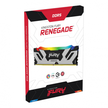 Kingston FURY Renegade RGB - DDR5 - kit - 96 GB: 4 x 16 GB - DIMM 288-pin - 6000 MHz  /  PC5-48000 - CL32 - 1.35 V - unbuffered - non-ECC - black, silver - 1