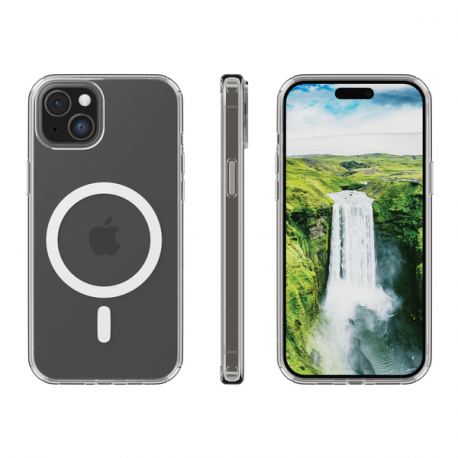dbramante1928 Iceland Ultra - Back cover for mobile phone - MagSafe compatibility - plastic, D3O - clear - for Apple iPhone 15 - 1