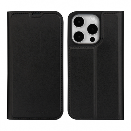 dbramante1928 Oslo - Flip cover for mobile phone - plastic, vegan leather - black - for Apple iPhone 15 Pro - 3