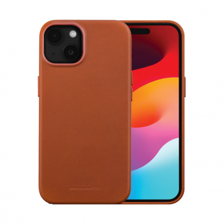 dbramante1928 Roskilde - Back cover for mobile phone - MagSafe compatibility - full-grain leather - tan - for Apple iPhone 15 - 0