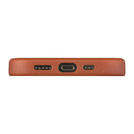 dbramante1928 Roskilde - Back cover for mobile phone - MagSafe compatibility - full-grain leather - tan - for Apple iPhone 15 - 5