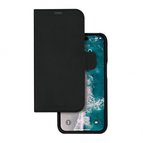 dbramante1928 Stockholm - Flip cover for mobile phone - plastic, vegan leather - black - for Apple iPhone 15 Pro Max - 0