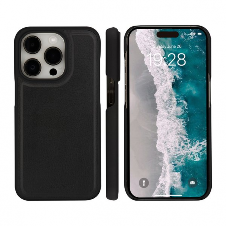 dbramante1928 Stockholm - Flip cover for mobile phone - plastic, vegan leather - black - for Apple iPhone 15 Pro Max - 5