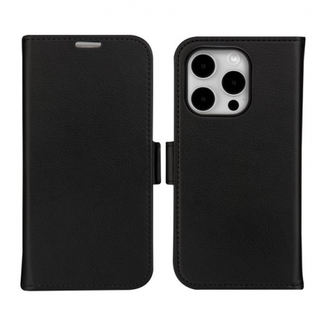 dbramante1928 Stockholm - Flip cover for mobile phone - plastic, vegan leather - black - for Apple iPhone 15 Pro Max - 6