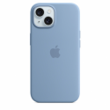 Apple - Back cover for mobile phone - MagSafe compatibility - silicone - winter blue - for iPhone 15