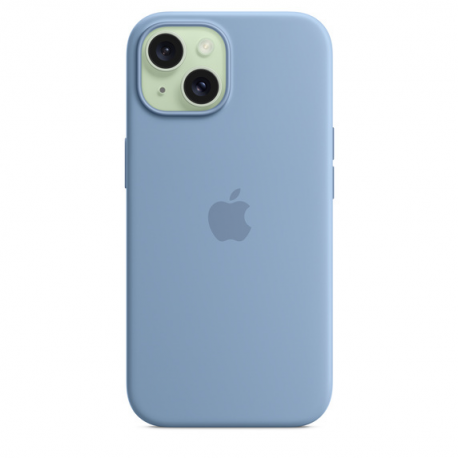 Apple - Back cover for mobile phone - MagSafe compatibility - silicone - winter blue - for iPhone 15 - 3