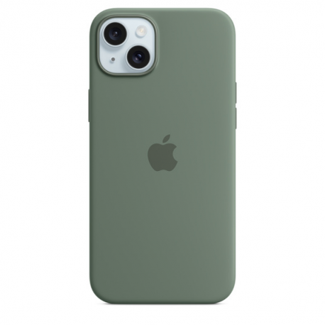 Apple - Back cover for mobile phone - MagSafe compatibility - silicone - cypress - for iPhone 15 Plus - 0