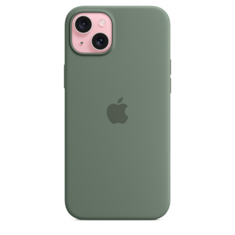 Apple - Back cover for mobile phone - MagSafe compatibility - silicone - cypress - for iPhone 15 Plus - 1