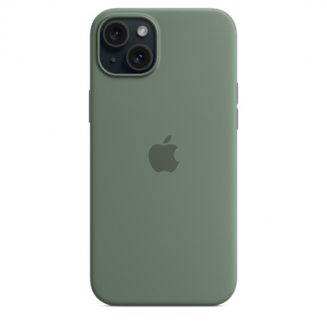Apple - Back cover for mobile phone - MagSafe compatibility - silicone - cypress - for iPhone 15 Plus - 3