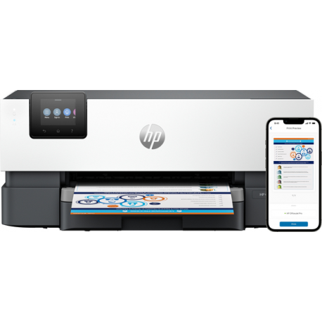 HP Officejet Pro 9110b All-in-One - Multifunction printer - colour - ink-jet - Legal (216 x 356 mm) (original) - A4 / Legal (media) - up to 20 ppm (printing) - 250 sheets - USB 2.0, LAN, USB 2.0 host, Wi-Fi(ac), Bluetooth - cement - 0