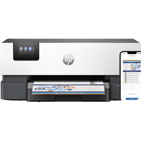 HP Officejet Pro 9110b All-in-One - Multifunction printer - colour - ink-jet - Legal (216 x 356 mm) (original) - A4 / Legal (media) - up to 20 ppm (printing) - 250 sheets - USB 2.0, LAN, USB 2.0 host, Wi-Fi(ac), Bluetooth - cement - 20
