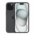 Apple iPhone 15 - 5G smartphone - dual-SIM  /  Internal Memory 128 GB - OLED display - 6.1" - 2556 x 1179 pixels - 2x rear cameras 48 MP, 12 MP - front camera 12 MP - black