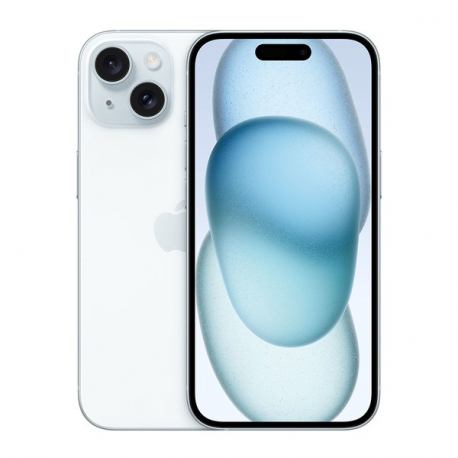 Apple iPhone 15 - 5G smartphone - dual-SIM  /  Internal Memory 128 GB - OLED display - 6.1" - 2556 x 1179 pixels - 2x rear cameras 48 MP, 12 MP - front camera 12 MP - blue - 0