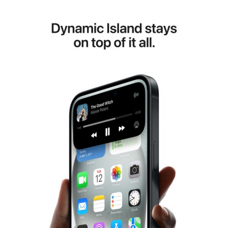 Apple iPhone 15 - 5G smartphone - dual-SIM  /  Internal Memory 128 GB - OLED display - 6.1" - 2556 x 1179 pixels - 2x rear cameras 48 MP, 12 MP - front camera 12 MP - blue - 6