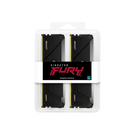 Kingston FURY Beast RGB - DDR4 - kit - 32 GB: 2 x 16 GB - DIMM 288-pin - 3200 MHz  /  PC4-25600 - CL16 - 1.35 V - unbuffered - non-ECC - 2