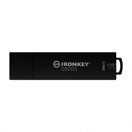 Kingston IronKey D500S - USB flash drive - encrypted - 256 GB - USB 3.2 Gen 1 - TAA Compliant - 0