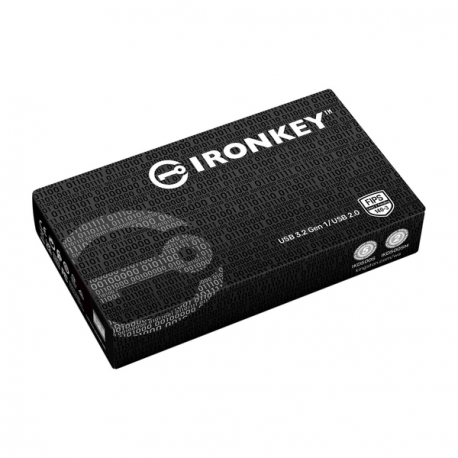Kingston IronKey D500S - USB flash drive - encrypted - 256 GB - USB 3.2 Gen 1 - TAA Compliant - 1