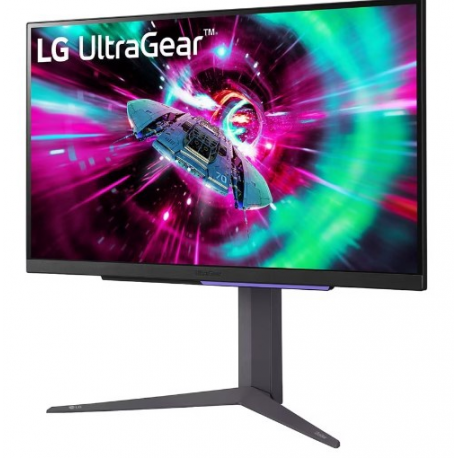 LG UltraGear 27GR93U-B - LED monitor - gaming - 27" - 3840 x 2160 4K @ 144 Hz - IPS - 400 cd / m² - 1000:1 - DisplayHDR 400 - 1 ms - 2xHDMI, DisplayPort - black - 1