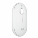 Logitech Pebble 2 M350s - Mouse - optical - 3 buttons - wireless - Bluetooth 5.2 LE - tonal white