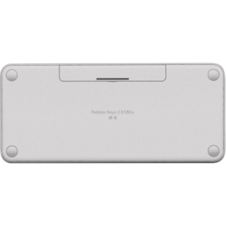 Logitech Pebble Keys 2 K380s - Keyboard - wireless - Bluetooth LE - QWERTY - US International - tonal white - 3