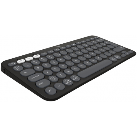 Logitech Pebble Keys 2 K380s - Keyboard - wireless - Bluetooth LE - QWERTY - US International - tonal graphite - 1