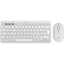 Logitech Pebble 2 Combo - Keyboard and mouse set - wireless - Bluetooth LE - QWERTY - US International - tonal white