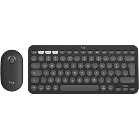 Logitech Pebble 2 Combo for Mac - Keyboard and mouse set - wireless - Bluetooth LE - QWERTY - US International - tonal graphite - 1