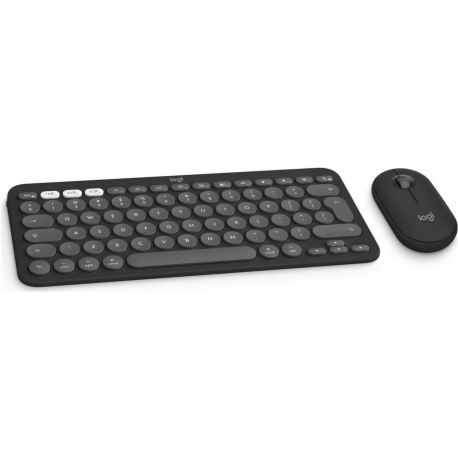 Logitech Pebble 2 Combo for Mac - Keyboard and mouse set - wireless - Bluetooth LE - QWERTY - US International - tonal graphite - 2