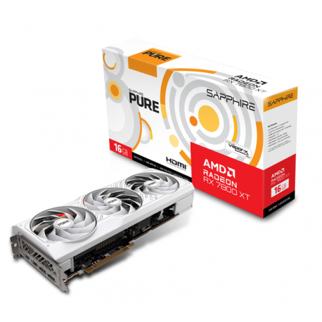 Sapphire Pure Radeon RX 7800 XT 16GB - Graphics card - Radeon RX 7800 XT - 16 GB GDDR6 - PCIe 4.0 x16 - 2 x HDMI, 2 x DisplayPort - 5