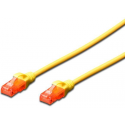 Digitus CAT 6 U-UTP Patch cord, PVC AWG 26/7, Modular RJ45 (8/8) plug, 2 m, Yellow