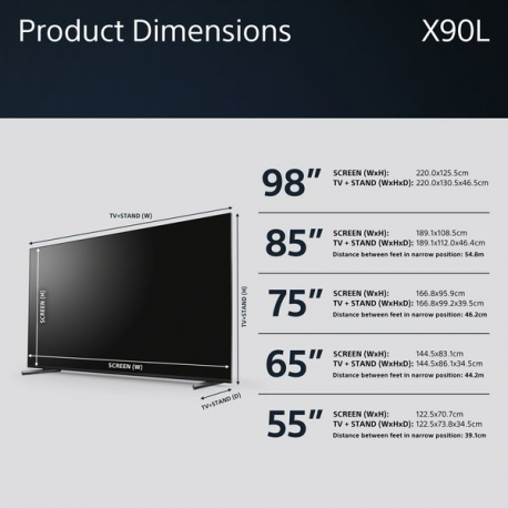 SONY 55inch X90L BRAVIA XR Full Array LED 4K Ultra HD High Dynamic Range HDR Smart TV Google TV
