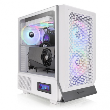 Thermaltake Ceres 300 TG ARGB Snow - Mid tower - extended ATX - windowed side panel (tempered glass) - no power supply (PS / 2) - white - USB / Audio - 0
