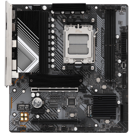 ASRock B650M-HDV / M.2 - Motherboard - micro ATX - Socket AM5 - AMD B650 Chipset - USB 3.2 Gen 1, USB-C 3.2 Gen2, USB-C 3.2 Gen 1 - 2.5 Gigabit LAN - onboard graphics (CPU required) - HD Audio (8-channel) - 5